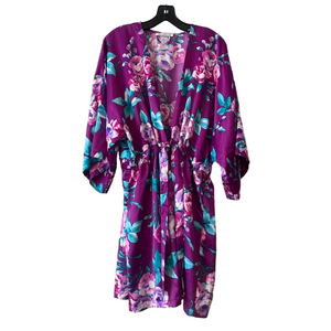 Linea Donatella Purple and Pink Floral Kimono